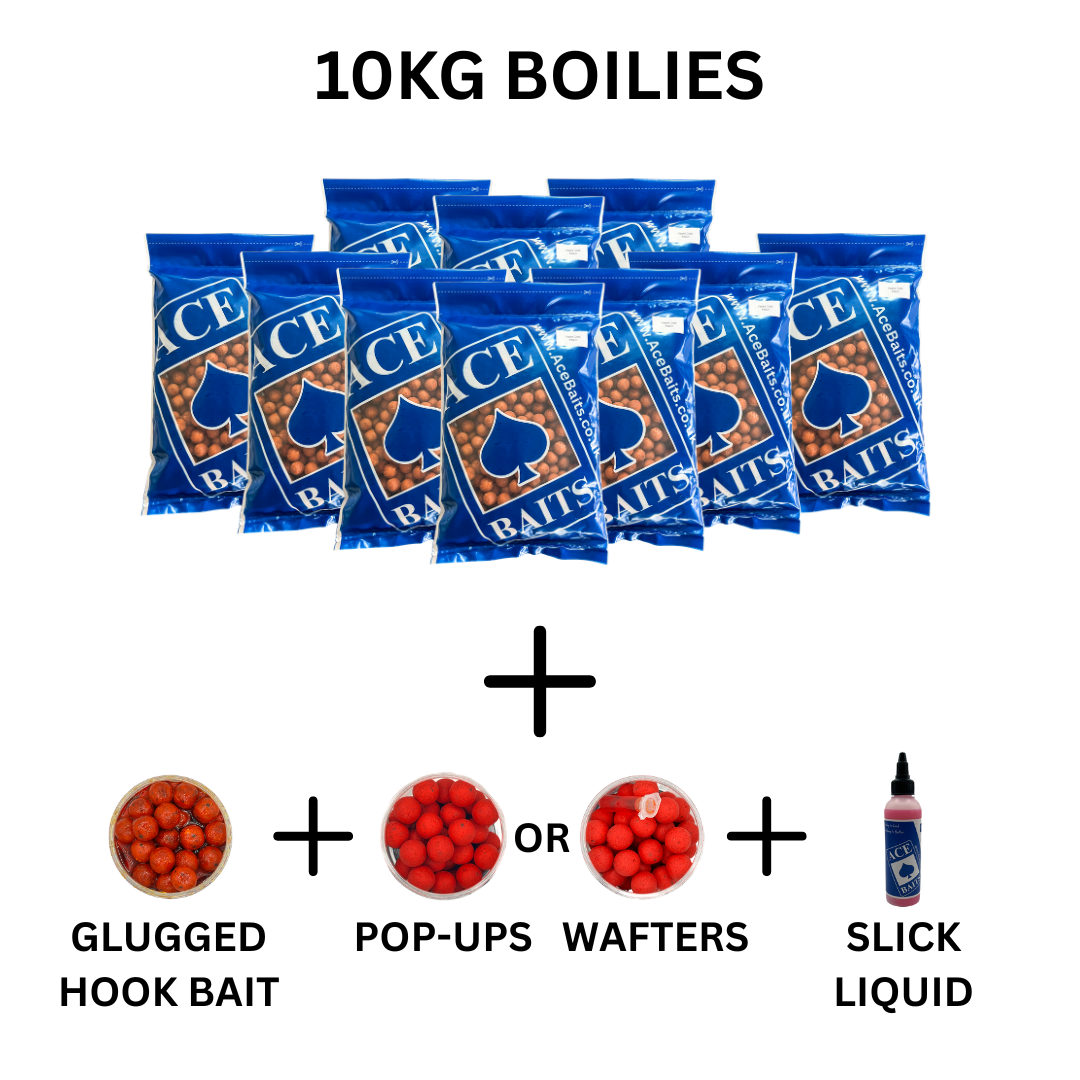 10kg Bait Bundle – Boilies, Hook Baits, Slick Liquid & Pop-Ups or Wafters