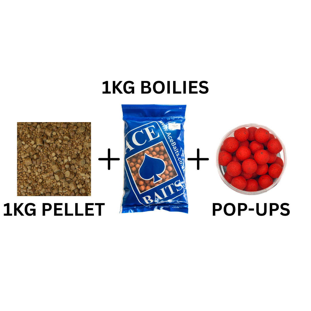 1kg Boilies & Pellet Bundle + Pop-Ups