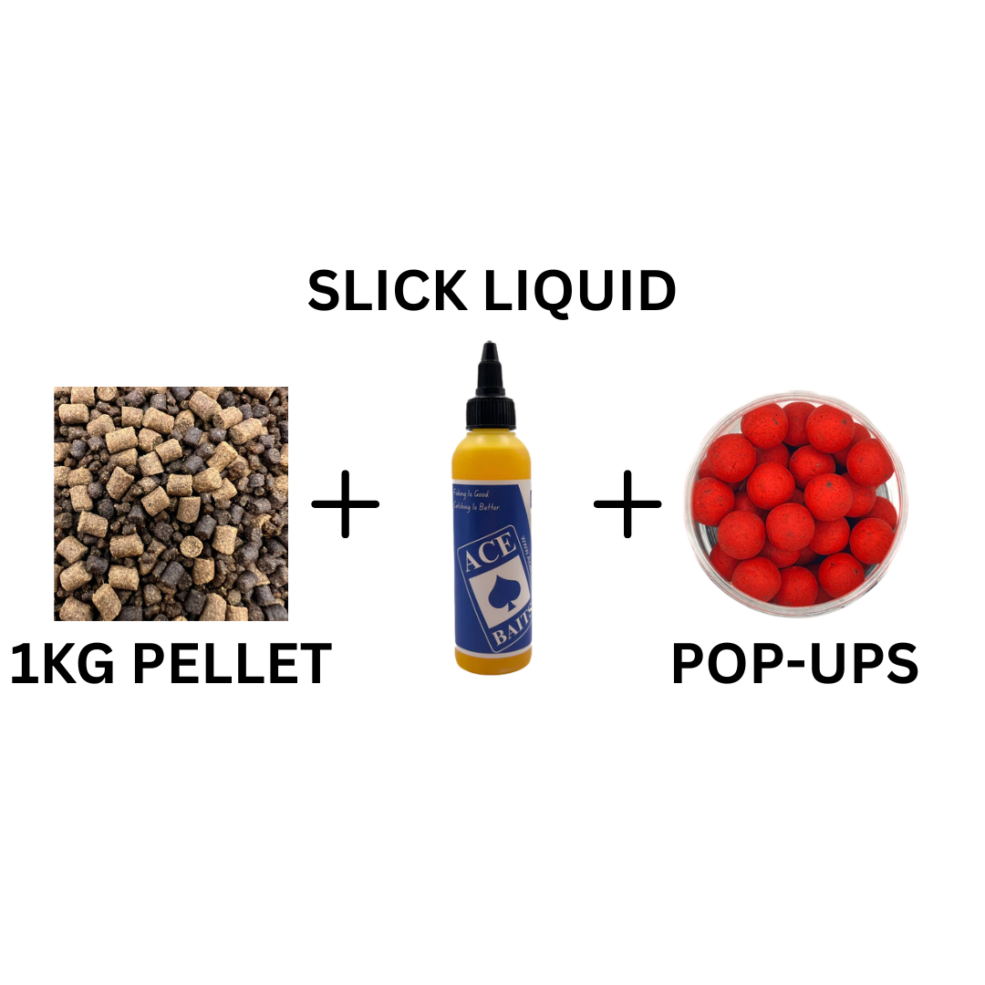 1kg Pellet, Slick Liquid & Pop-Ups or Wafters