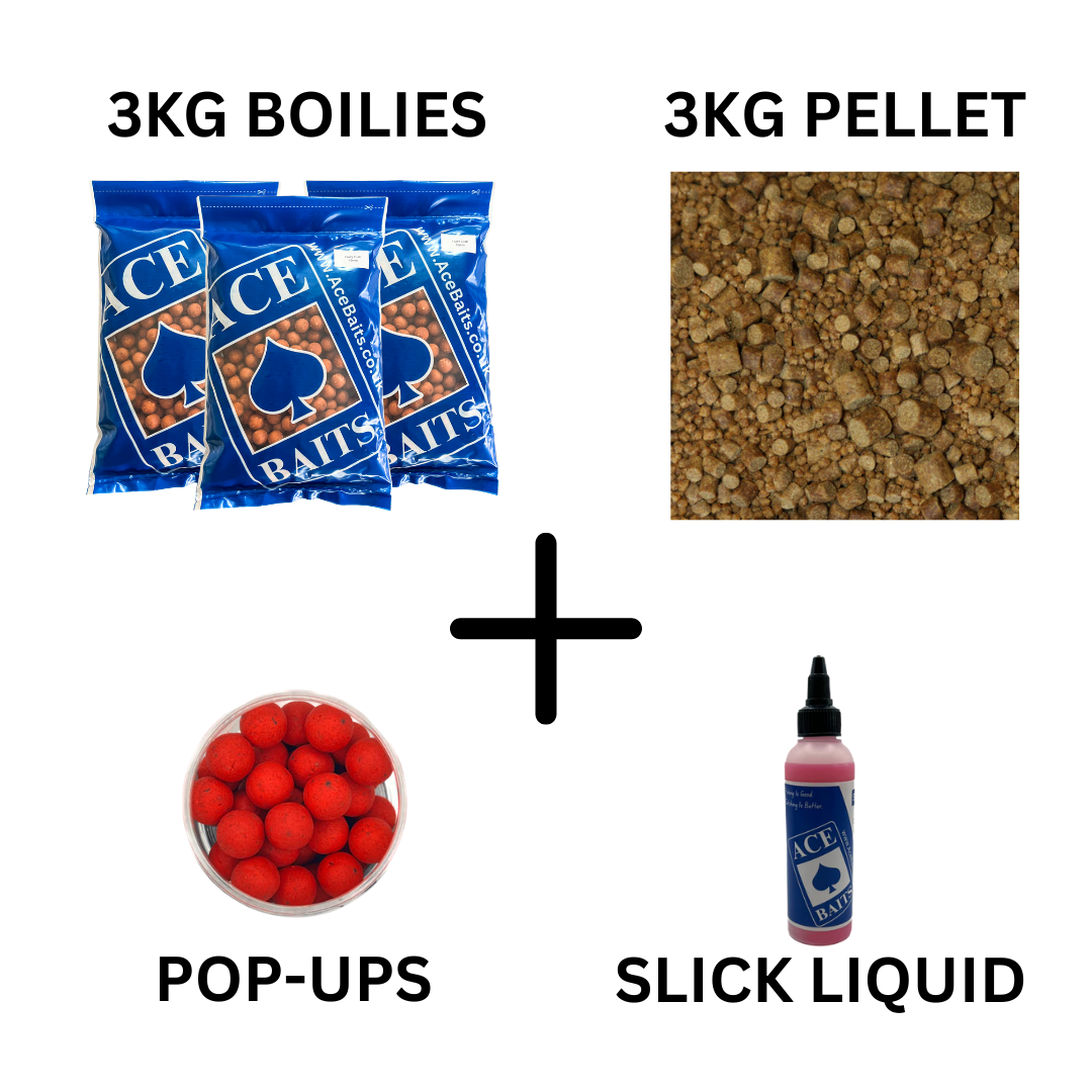 3kg Bait Bundle - Boilies, Pellet, Pop-Ups & Slick Liquid