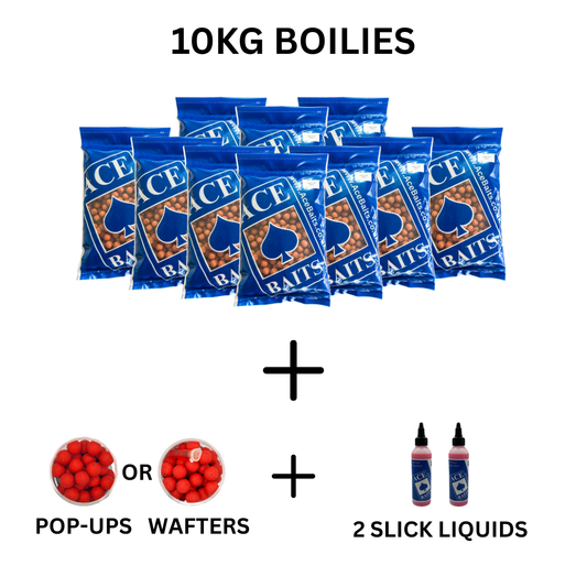 10kg Bait Bundle – Boilies, 2 Slick Liquids & Pop-Ups or Wafters